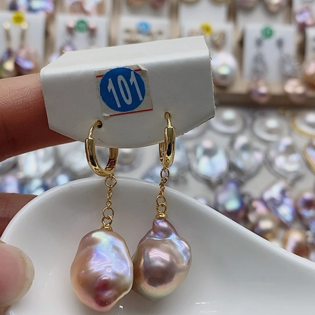 【闪购商品】淡水珍珠耳饰银S925镶嵌