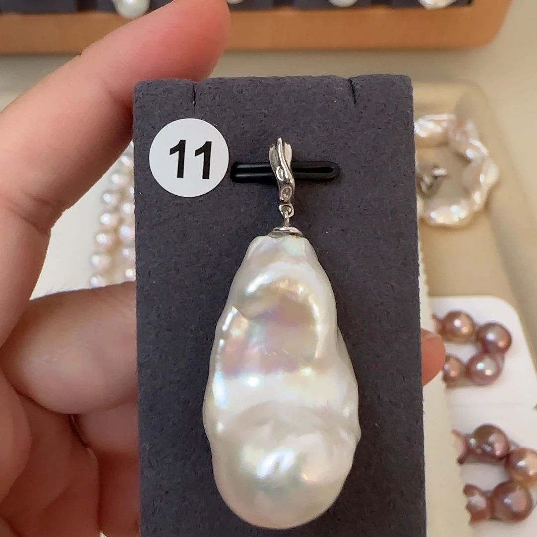 颈饰银S925镶嵌淡水珍珠