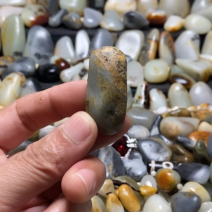 颈饰未镶嵌和田玉吊坠蛇皮纹沁吊坠