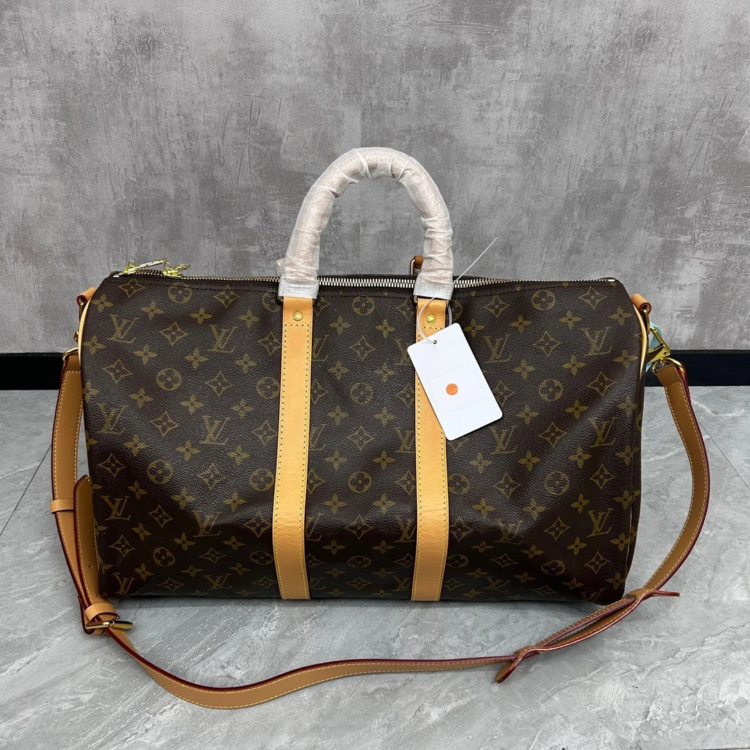 99新 LouisVuitton/路易威登 keepall50肩带款旅行袋手提包