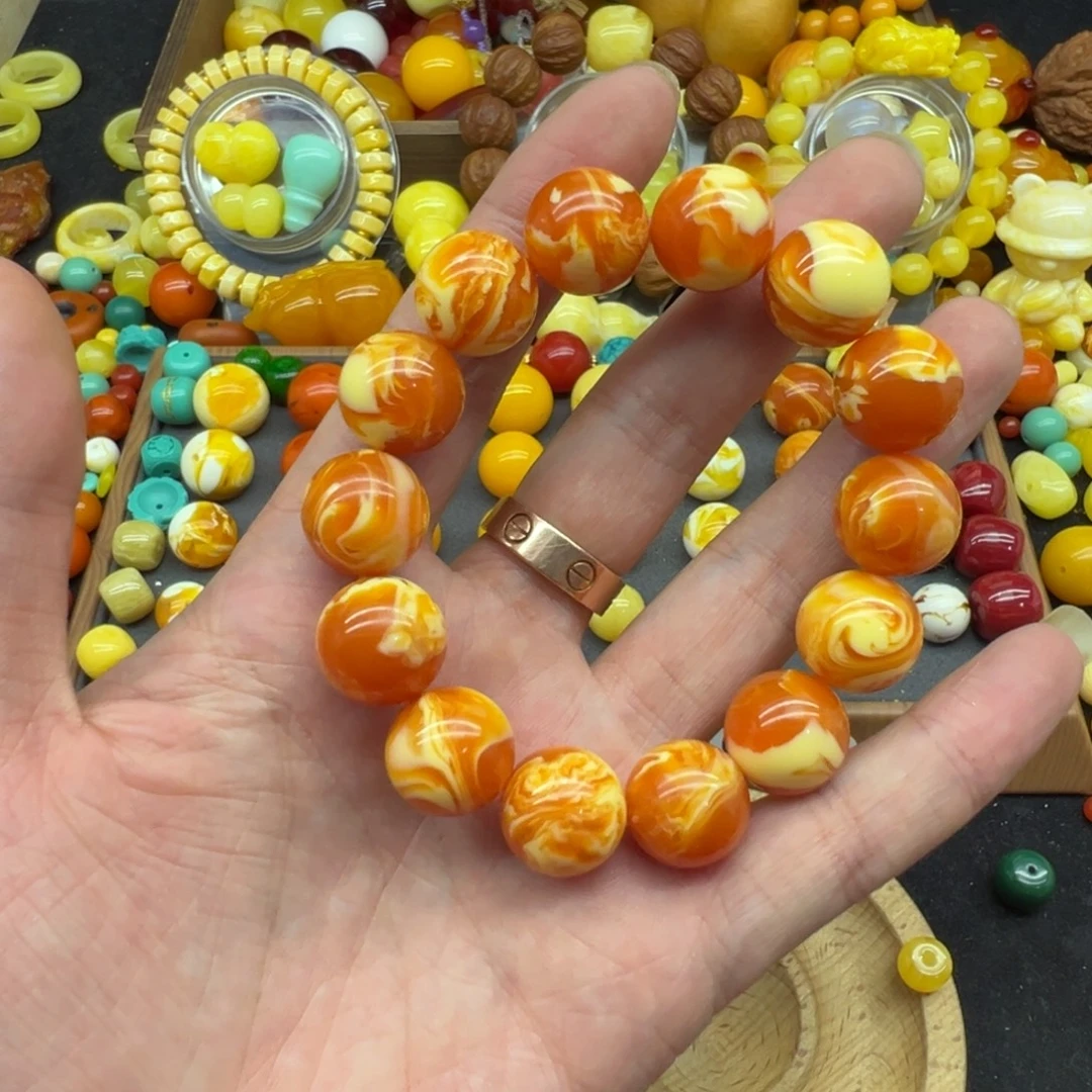 干***呀琥珀未镶嵌颈饰14mm