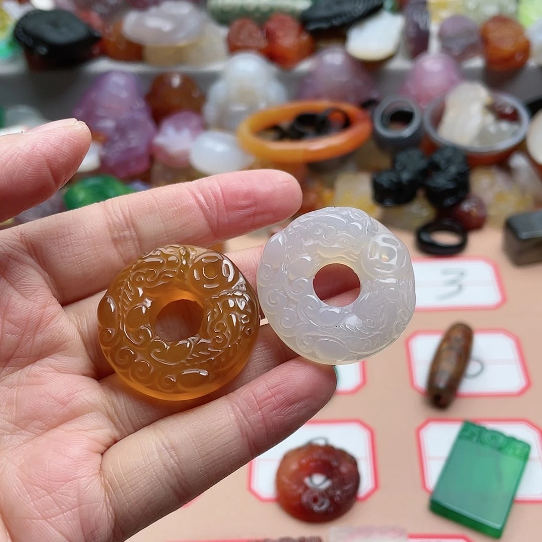 玛瑙/玉髓颈饰合金整***宝