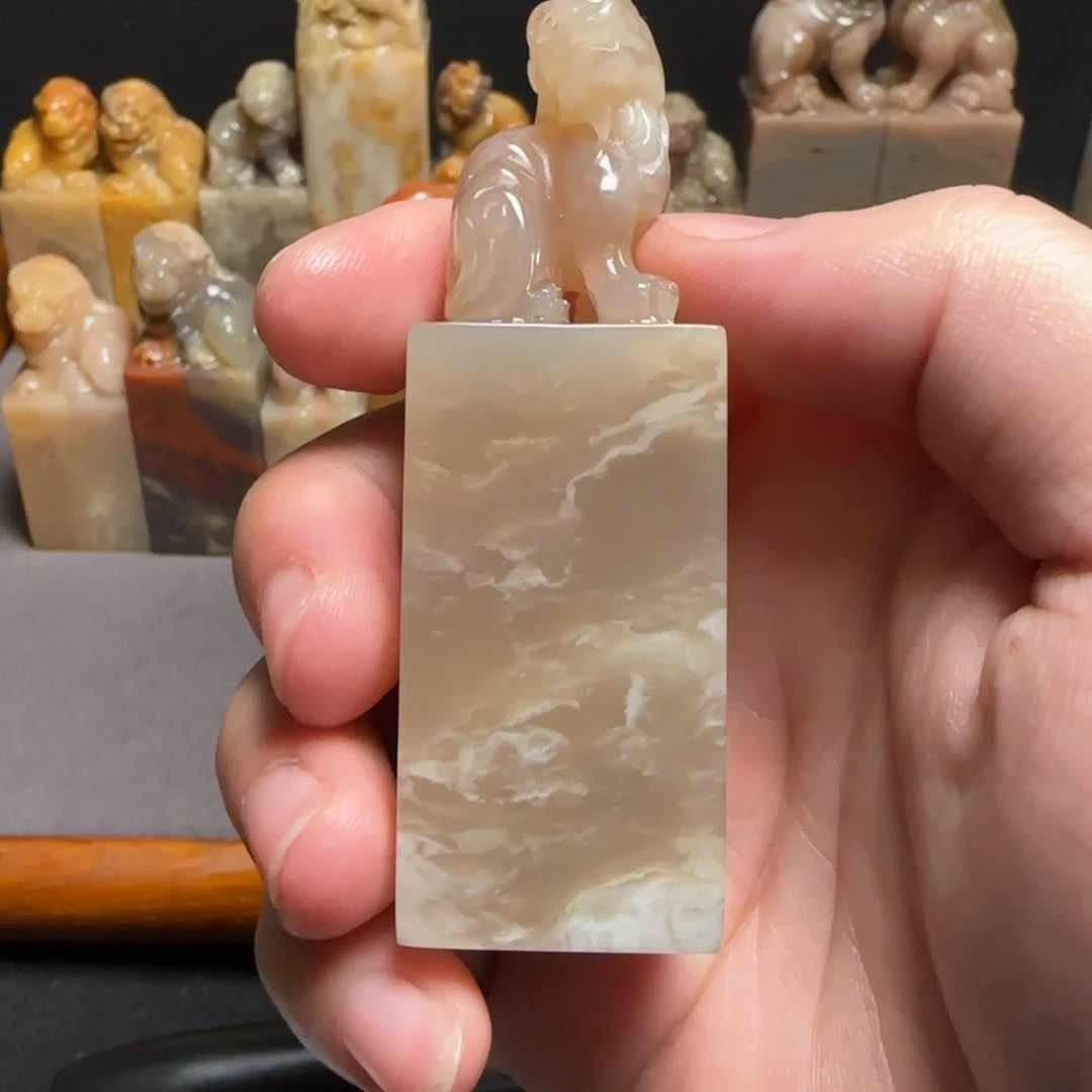 巴林石印石水云冻2.5×8.0