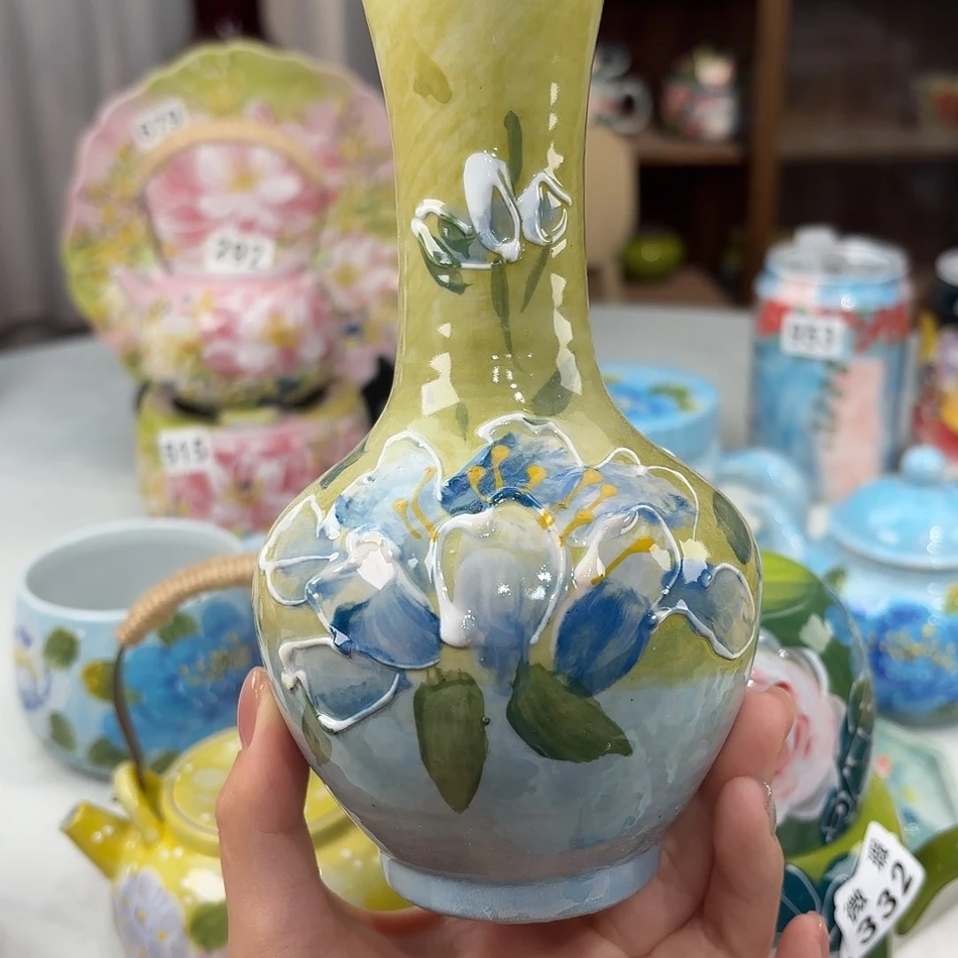 景德镇手绘高温釉下彩陶瓷茶具