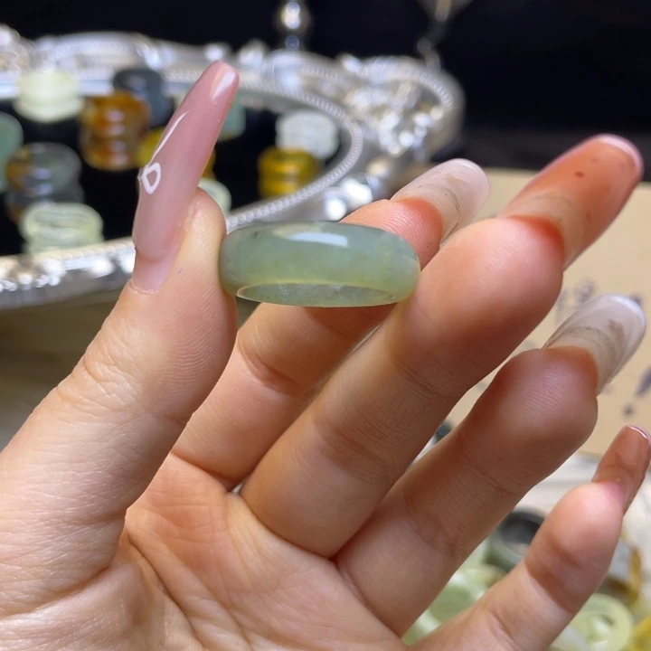 蛇纹石玉合金戒指72-18.2
