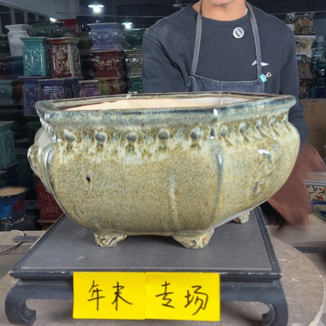 一风堂石湾花盆。微瑕