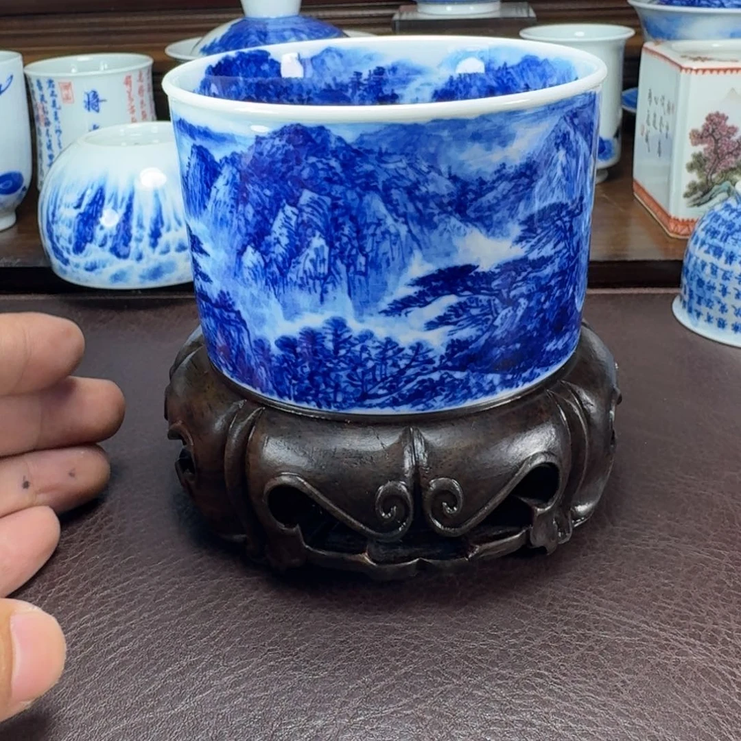 瓷片川**寨当代景德镇陶瓷手绘茶具