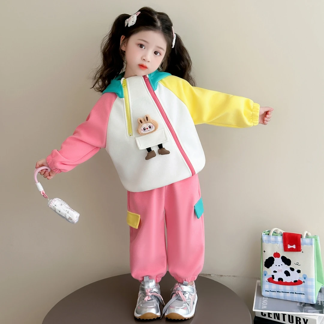 女童宝宝洋气套装春秋季2025新款儿童休闲运动装可爱爆款儿童衣服