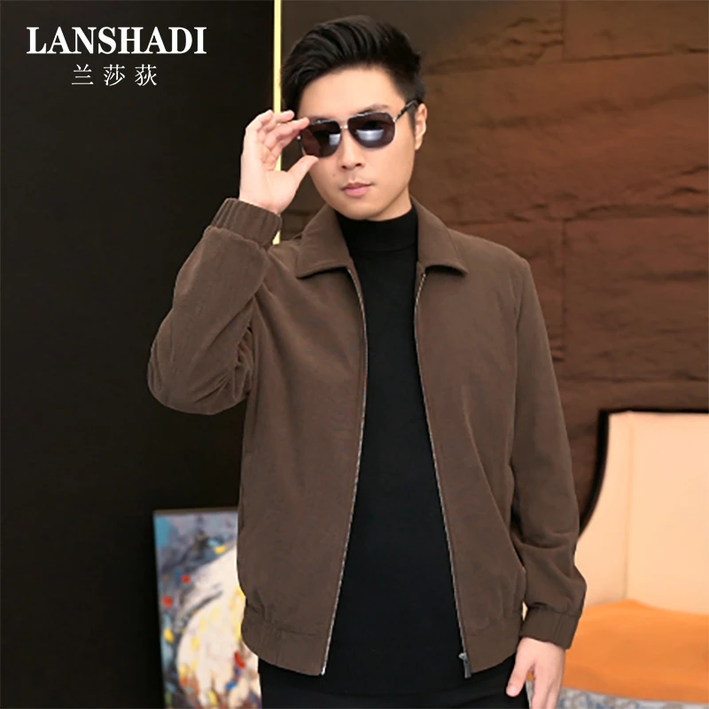 高定原创韩国丝绒面料秋款翻领宽松简约风薄款夹克外套2025-03