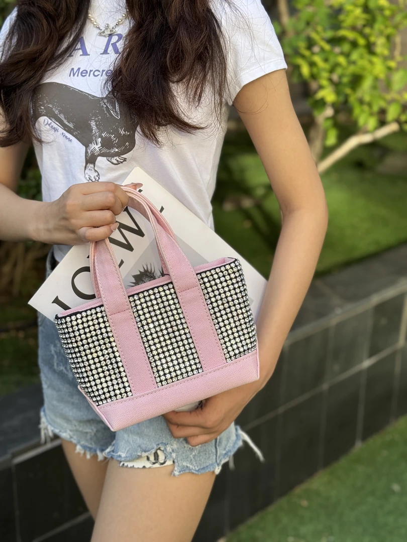 95新 Alexander McQueen/亚历山大·麦昆 Alexander Wang粉手提包