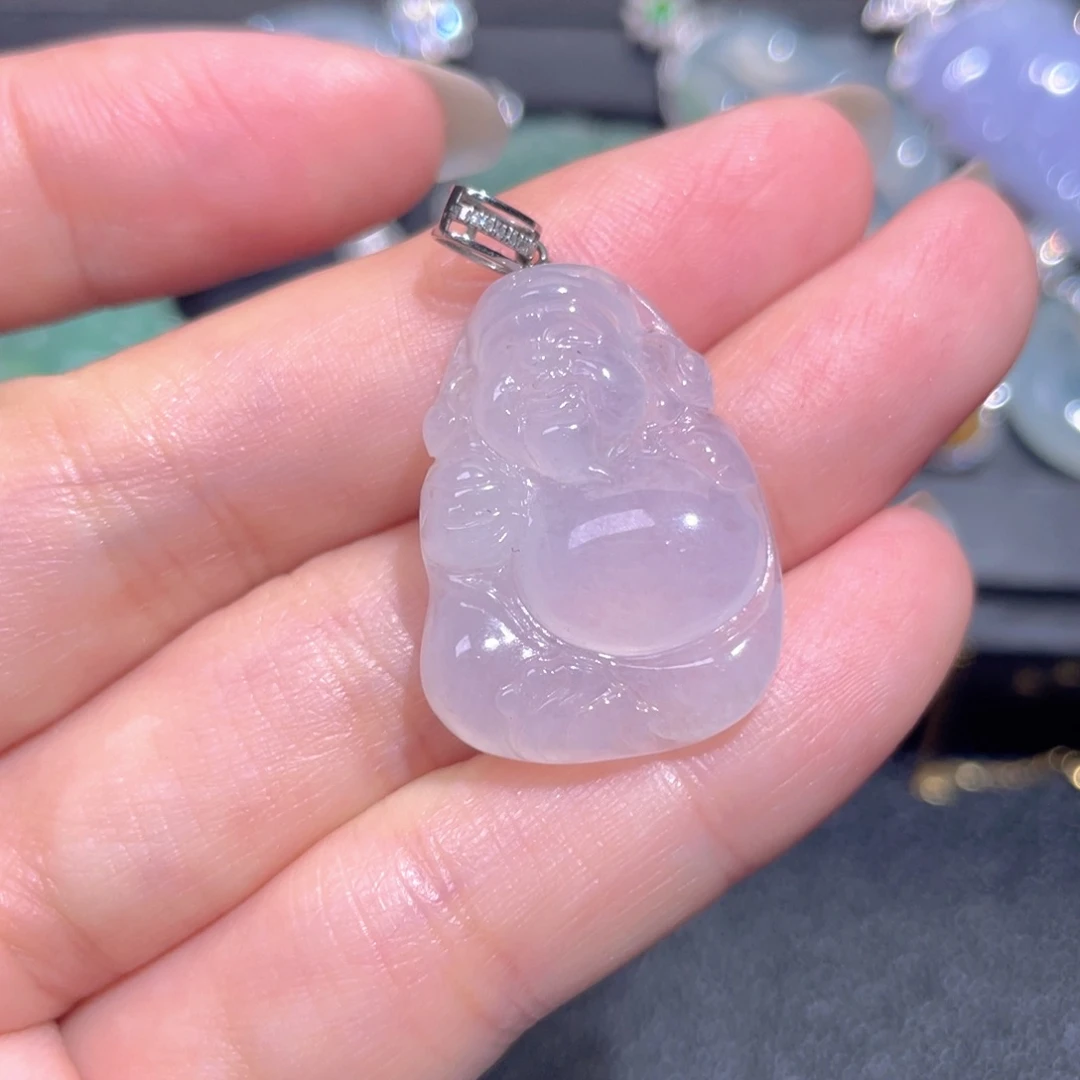 颈饰18K金镶嵌翡翠翡翠