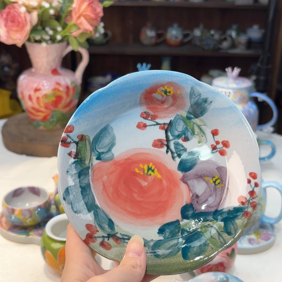 景德镇手绘高温釉下彩陶瓷茶具