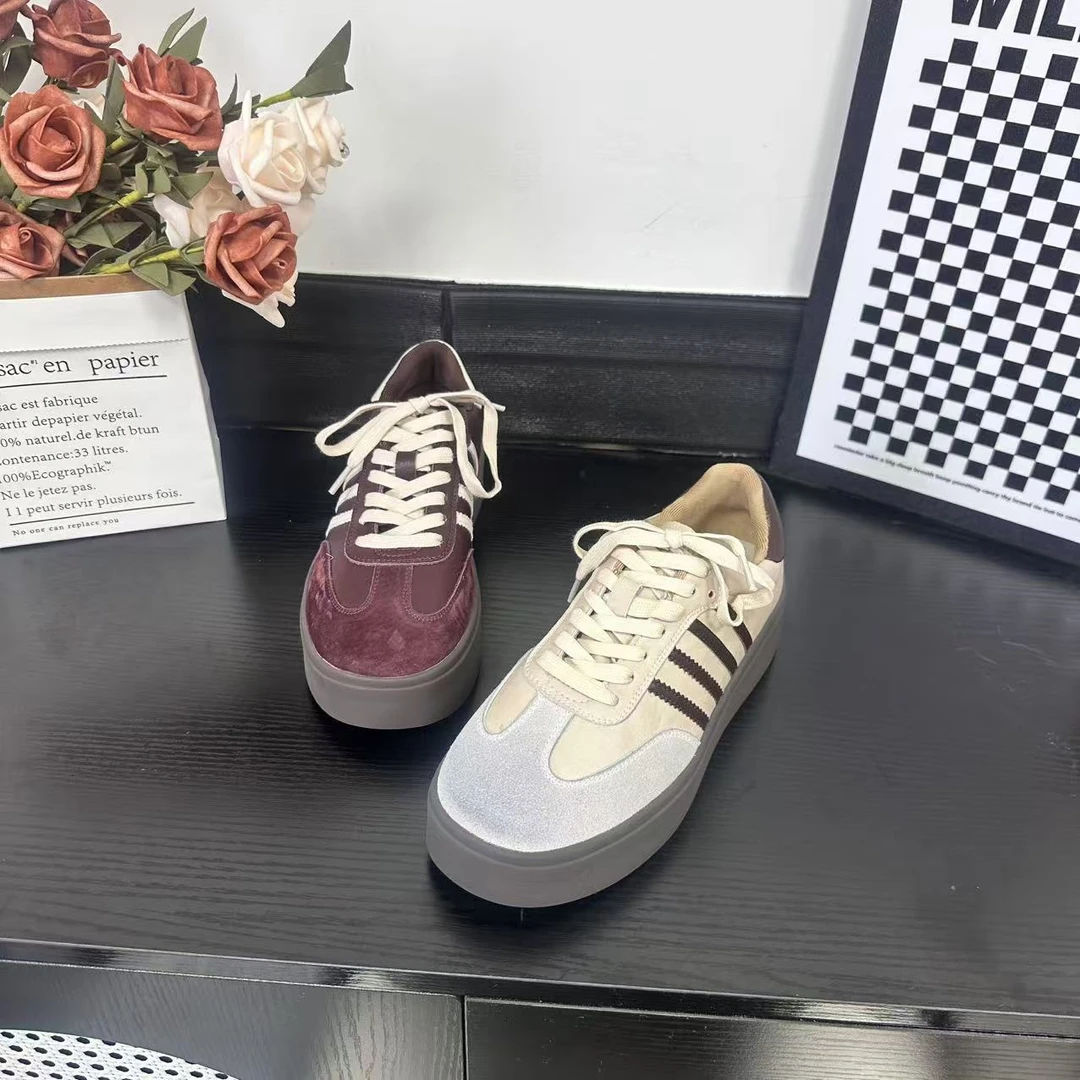 春季上新经典时尚百搭休闲德训女鞋气质软底防滑冷粘工艺8607