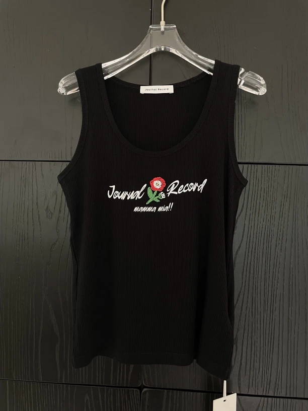 Journal Record黑色针织背心