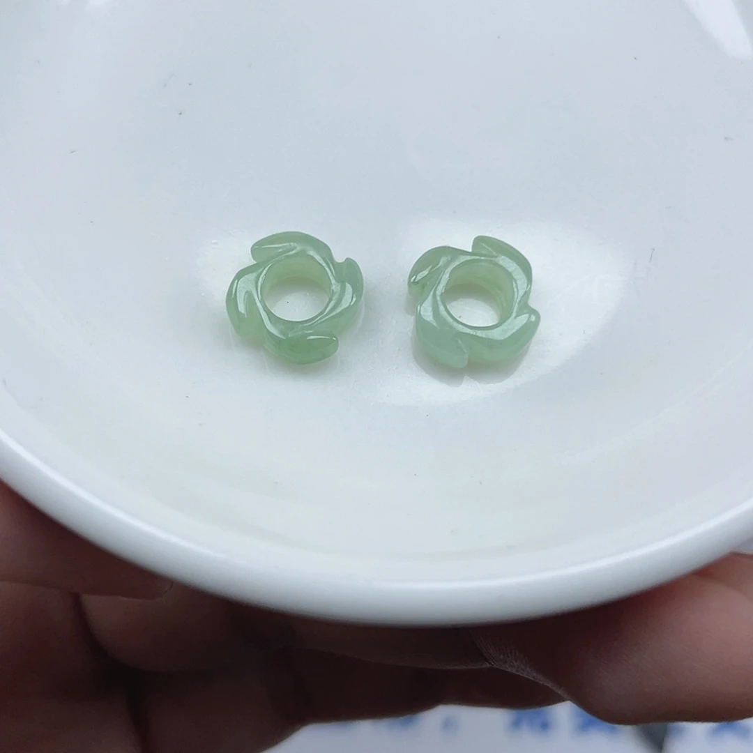 翡翠散珠翡翠跑环2颗