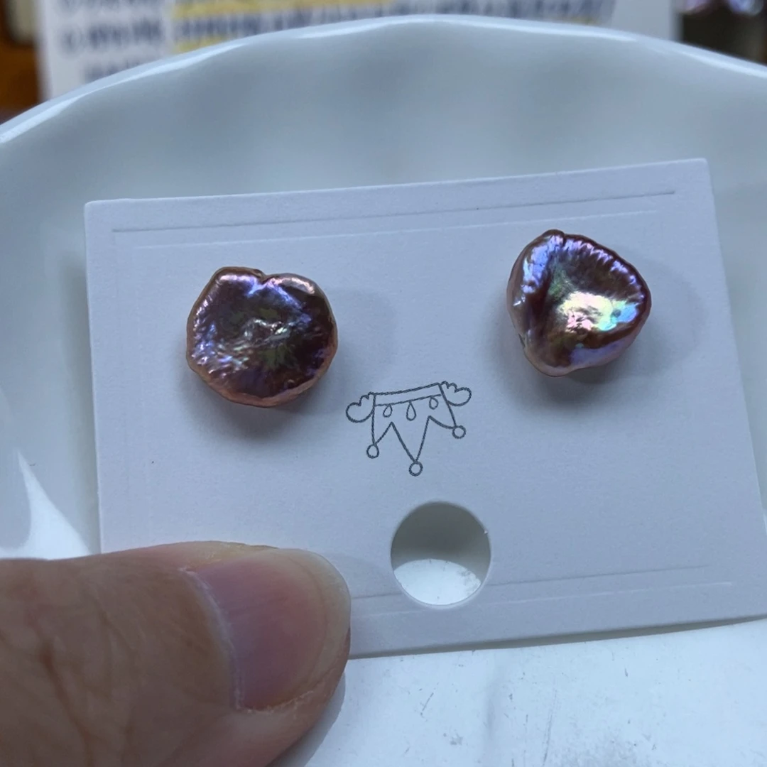 淡水珍珠耳钉银S925镶嵌福利187