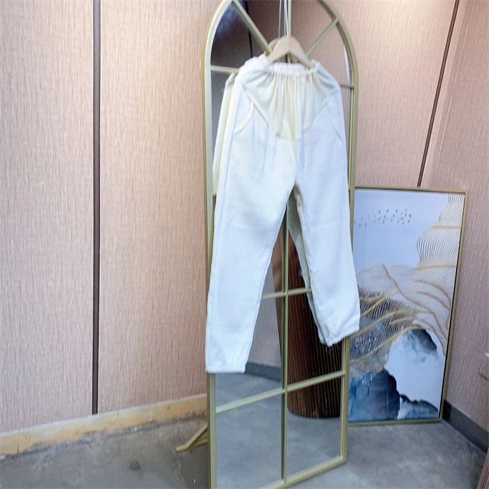 CC028米白色孕妇加绒裤子L90-130XL140XXL150