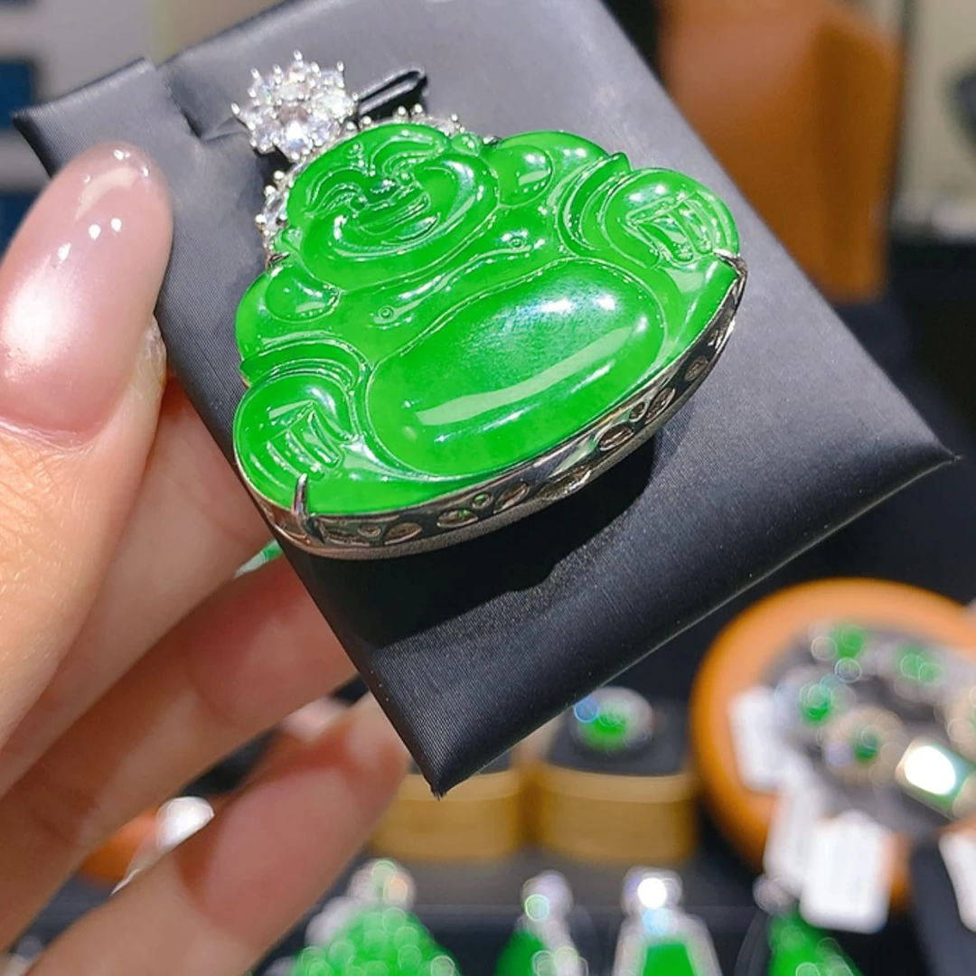 【闪购商品】翡翠银S925镶嵌颈饰2柒姐