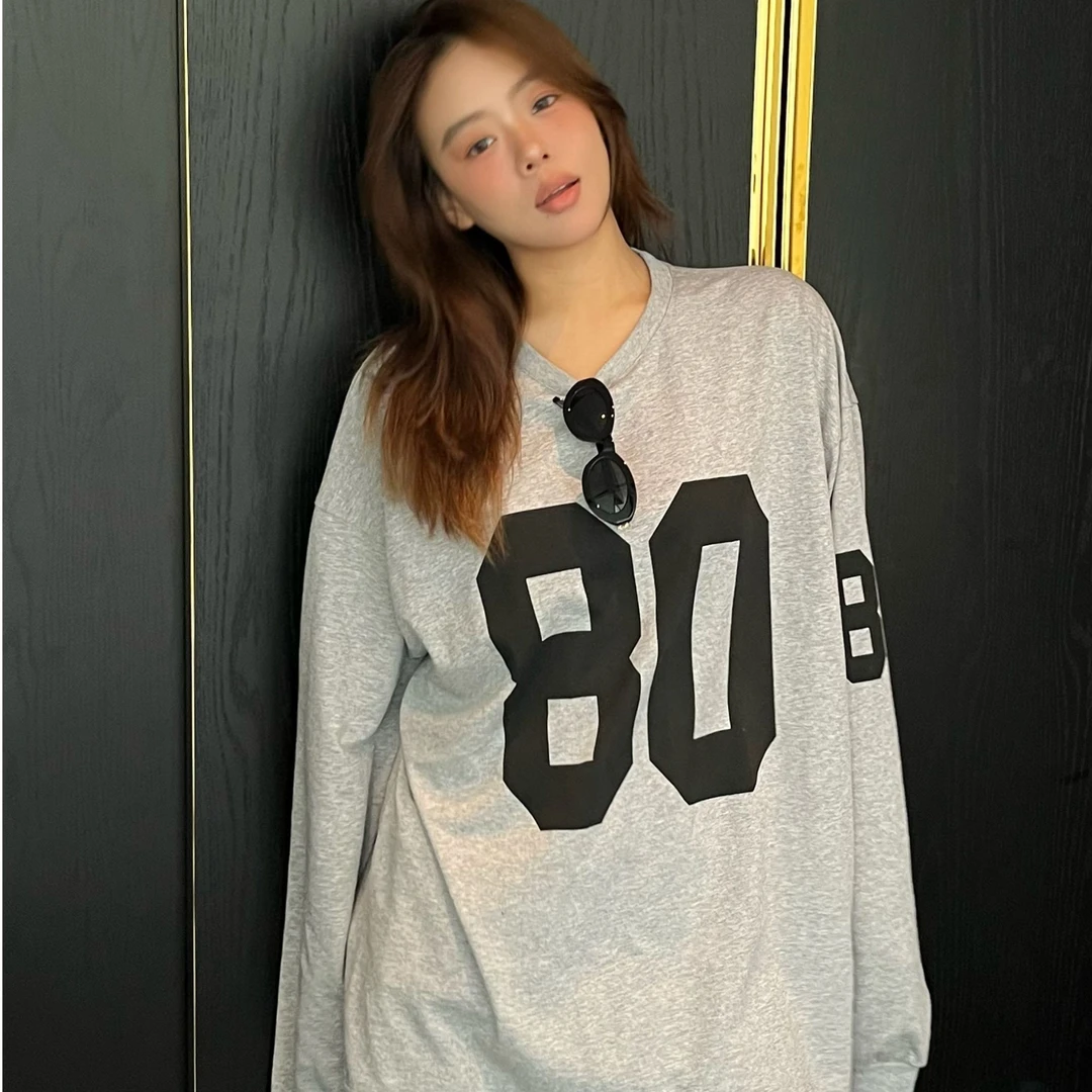 HELLOTANGO《80球员》秋季美式复古街头感休闲套头卫衣65823#