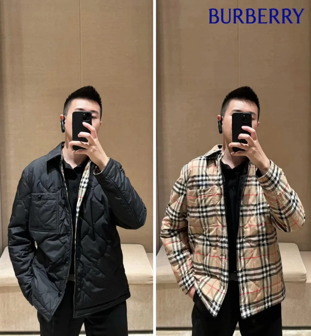 未使用 BURBERRY/博柏利 男款双面棉服外套夹克100137