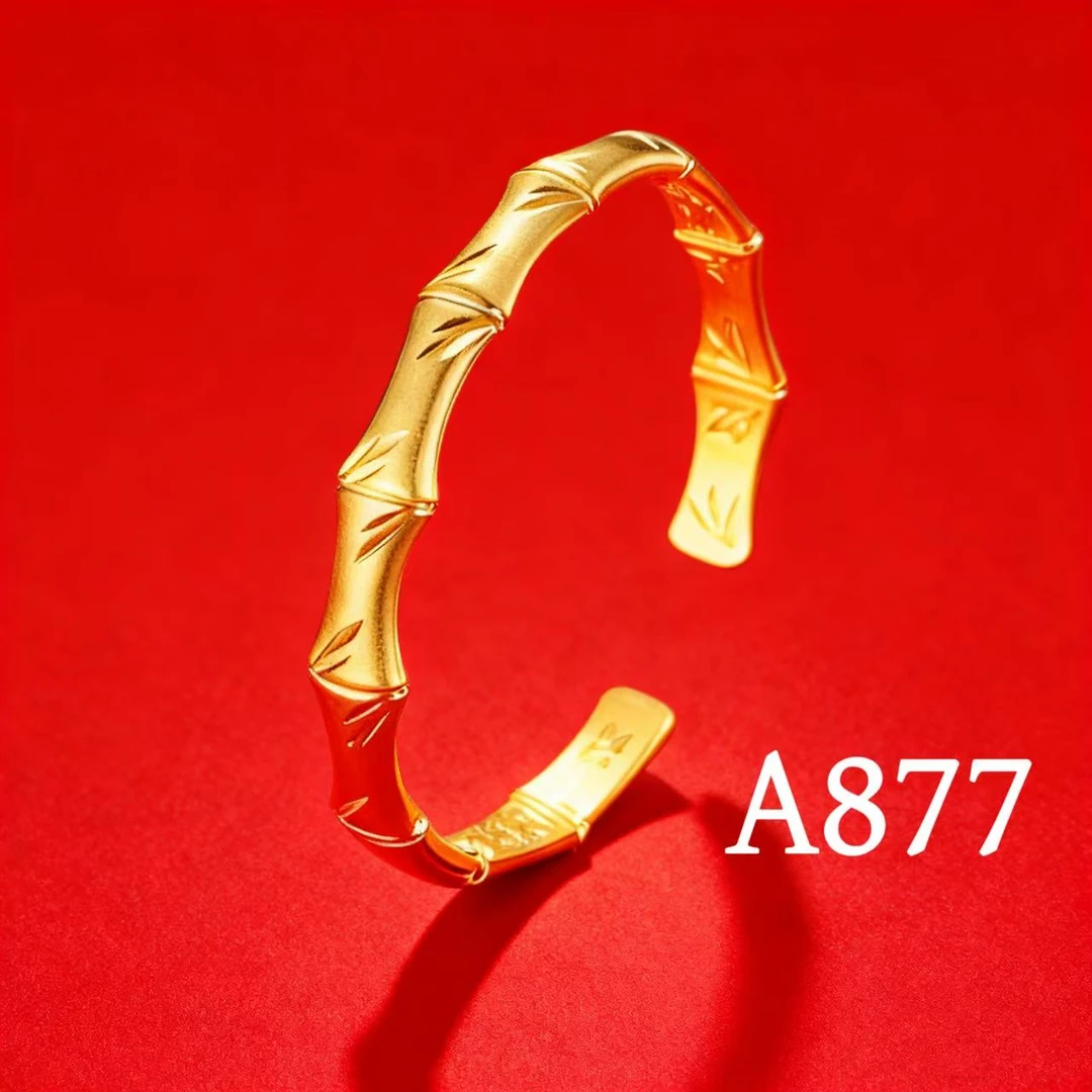 铜合金手镯 A877竹节手镯气质光面可调节时尚女款