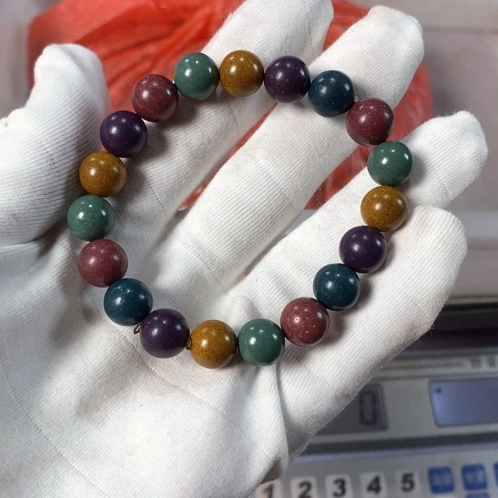 泥塑合香珠多宝微瑕1.0单圈手串