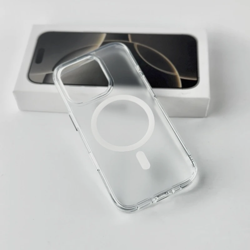 磨砂透明壳适用苹果iPhone17promax手机壳磁吸防摔简约ai相机按键