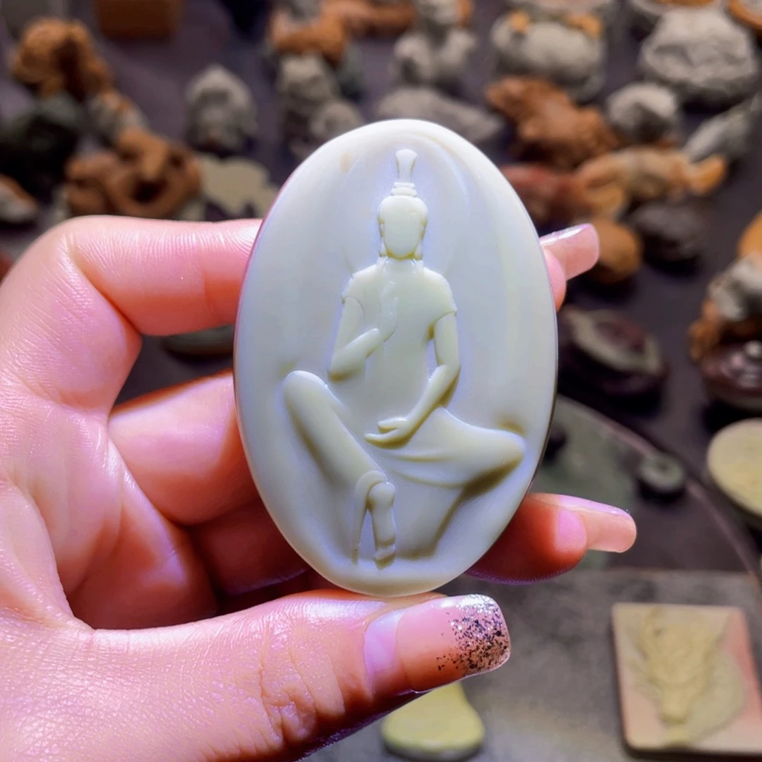 无相把件紫袍玉带石