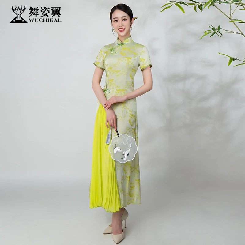 舞姿翼2024新款古典训练服走秀练功服旗袍XT1167