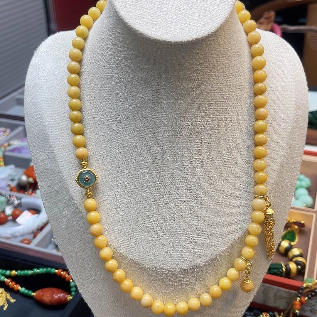 翡翠未镶嵌项链炸