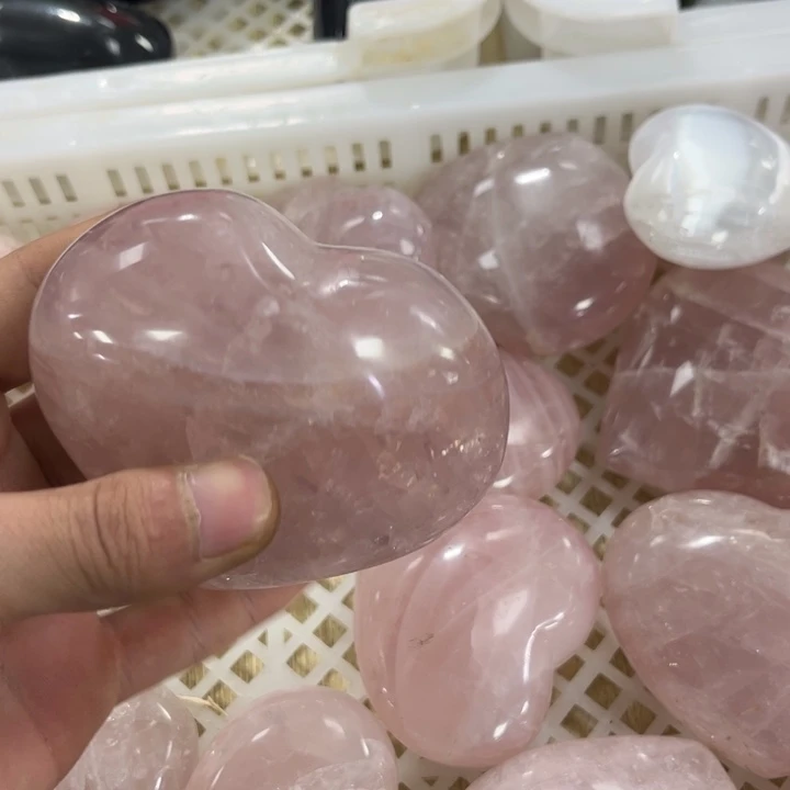 水晶B41未镶嵌双*粉水爱心