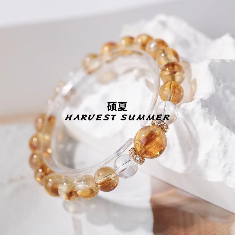 硕夏【日富一日】黄塔晶8-9mm+顶珠10-11mm多样性发其一WW32