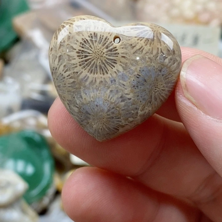 硅化珊瑚（珊瑚玉）未镶嵌颈饰