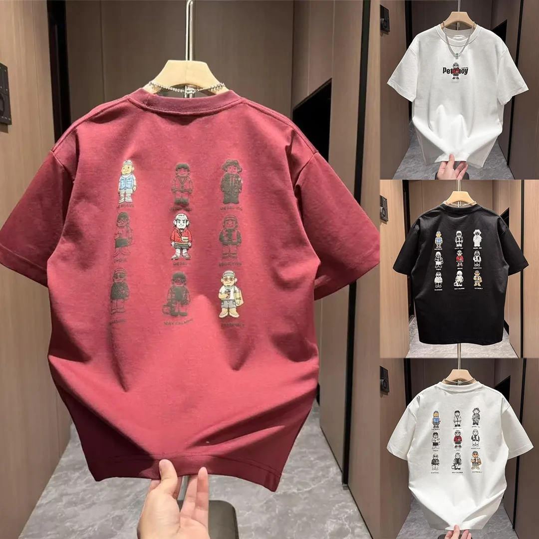 男童短袖t恤2025新款儿童休闲上衣中大童男孩夏款洋气半袖时髦潮t