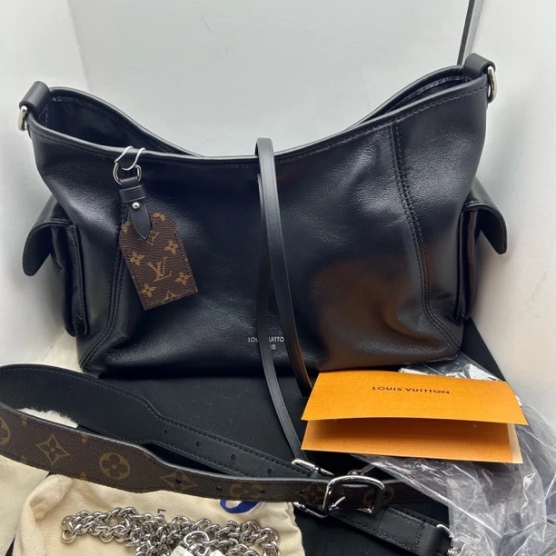 99新 LouisVuitton/路易威登 新款24年黑武士carry all小号单肩包