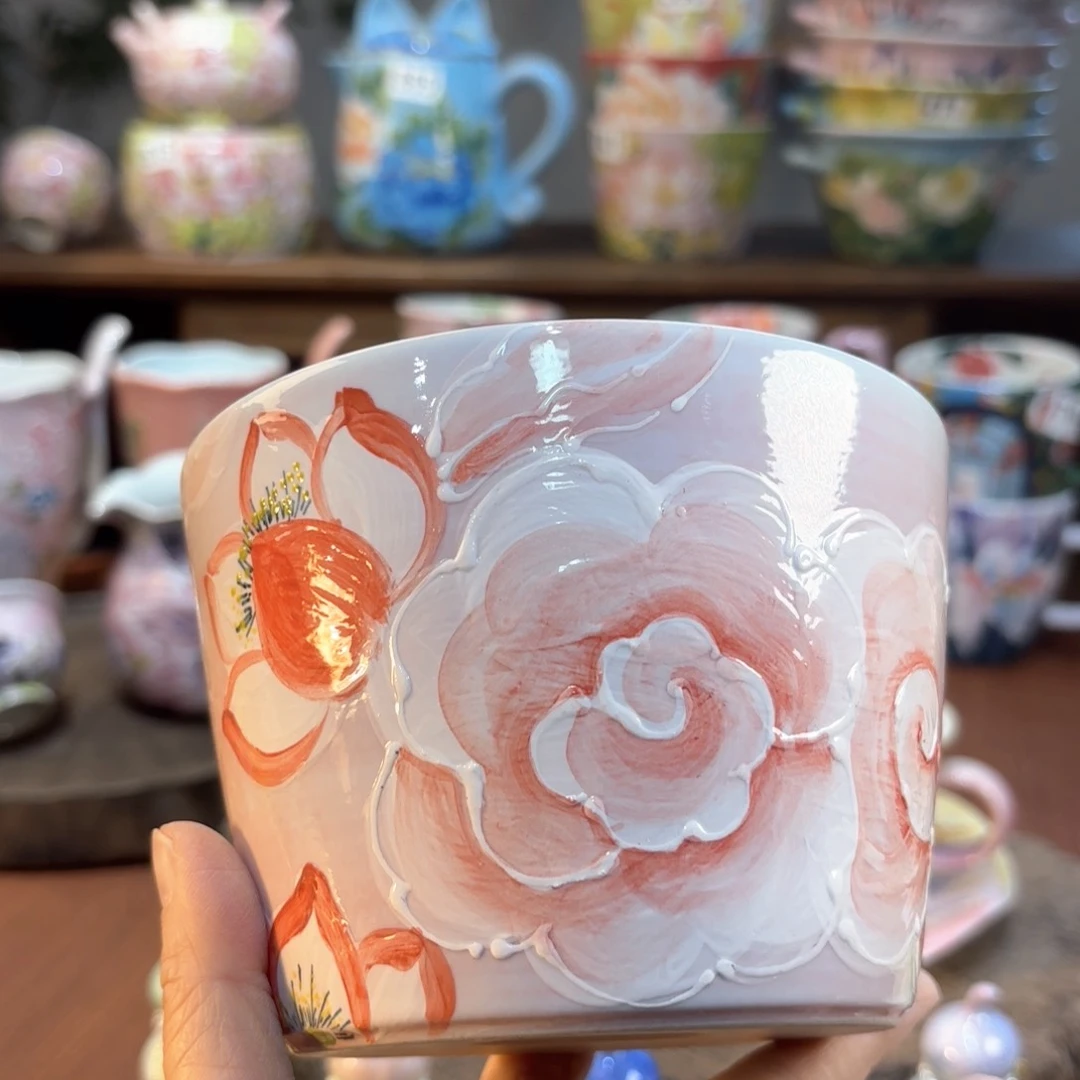 景德镇手绘高温釉下彩陶瓷茶具