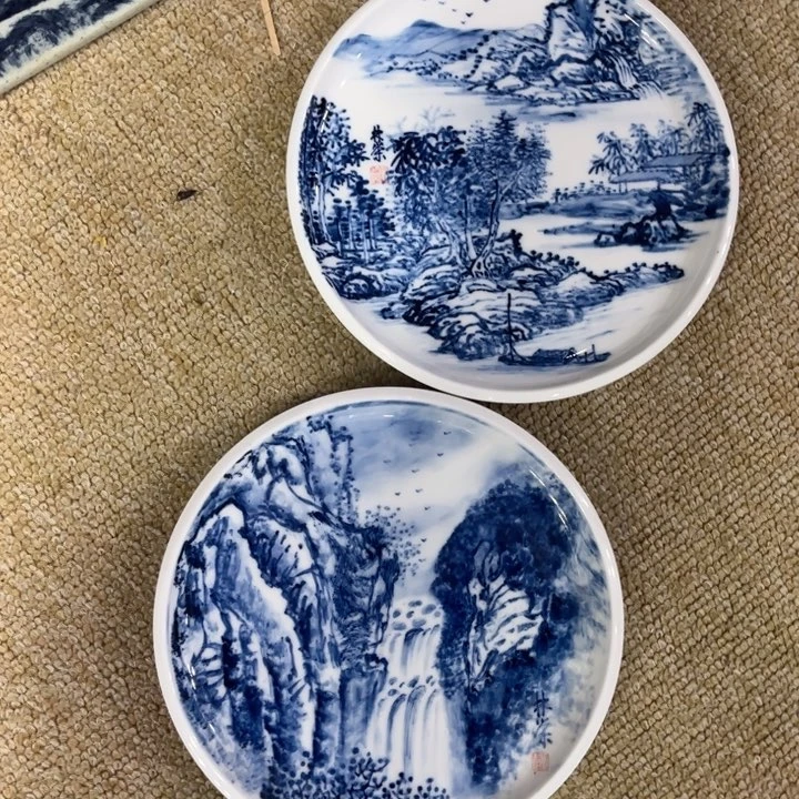 ⊂****⊃手绘瓷盘画刘林荣作品