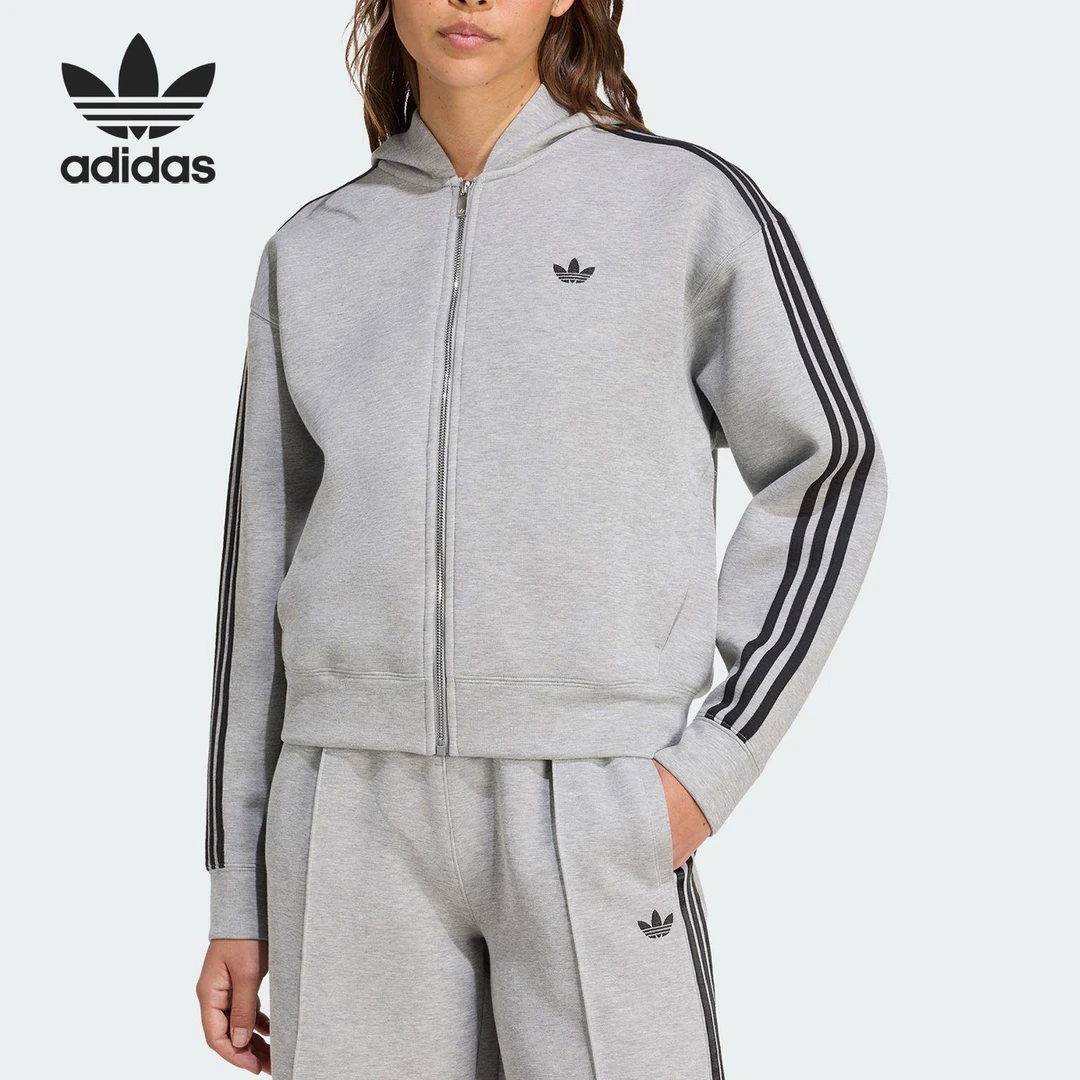adidas/阿迪达斯阿迪达斯正品三叶草女士宽松短款日常休闲外套