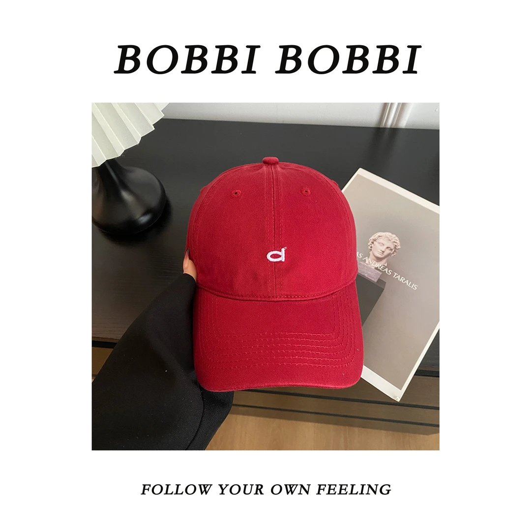 BOBBI 字母刺绣加大加深简约百搭纯色棒球帽鸭舌帽