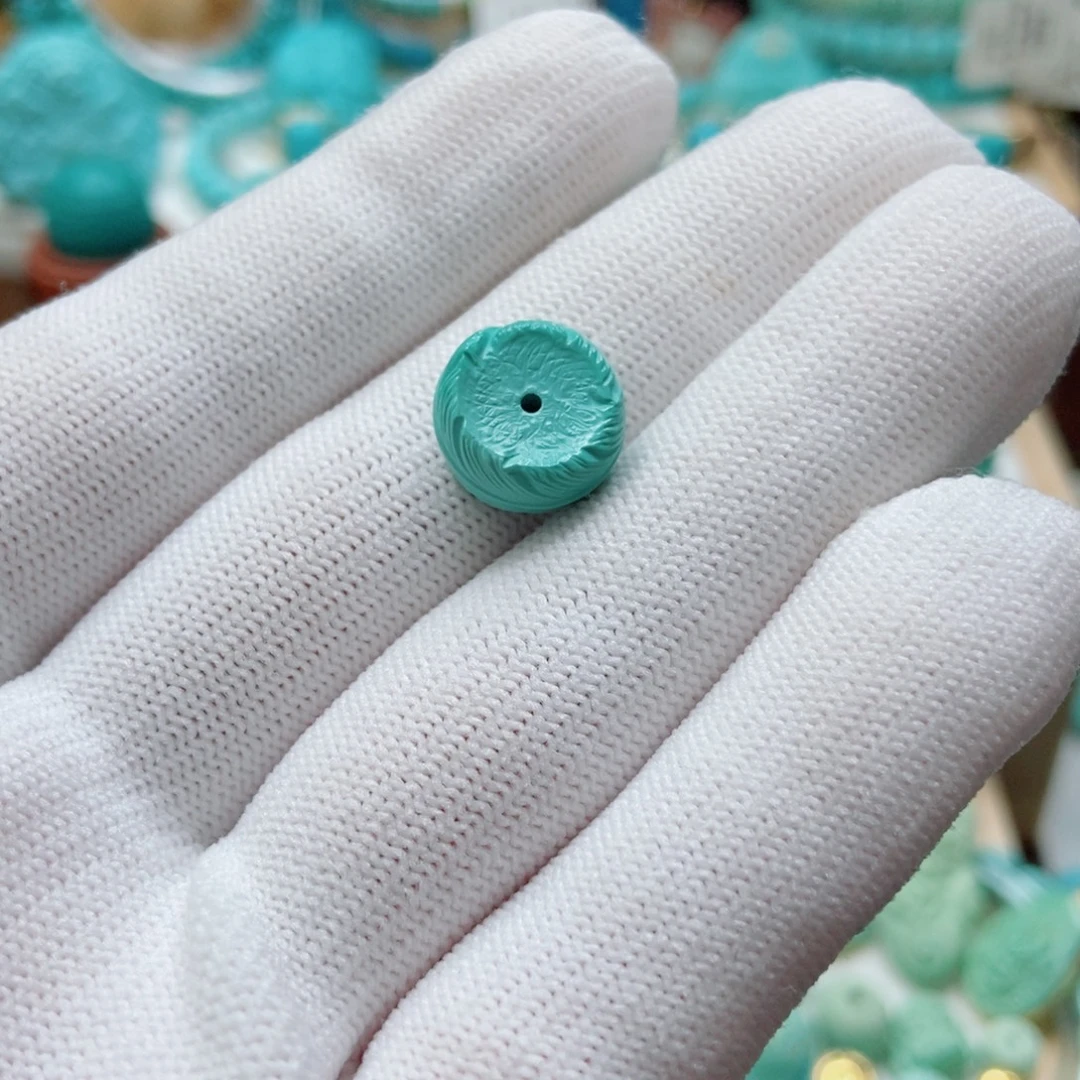 未镶嵌绿松石羽毛扣12.2mm