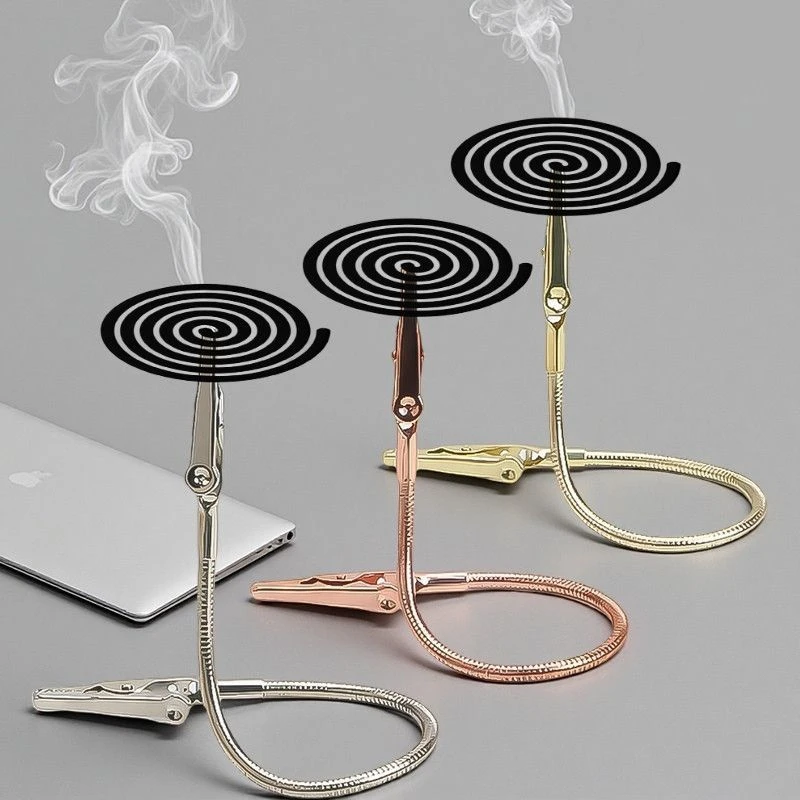 新款便携蚊香夹子双头鳄鱼夹蚊香超长金属线香支架夹子蚊香专用