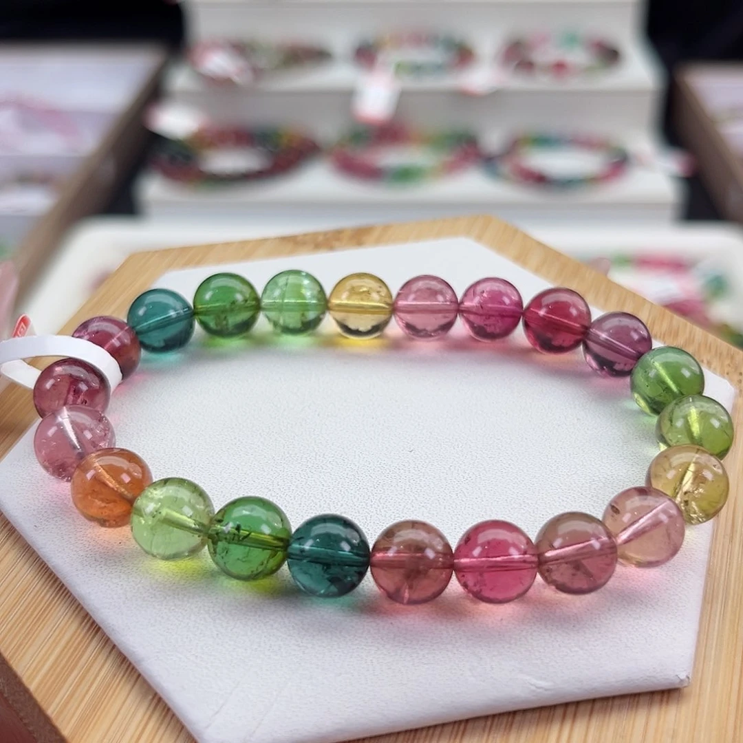 手链未镶嵌碧玺碧玺手串单圈8.5mm+