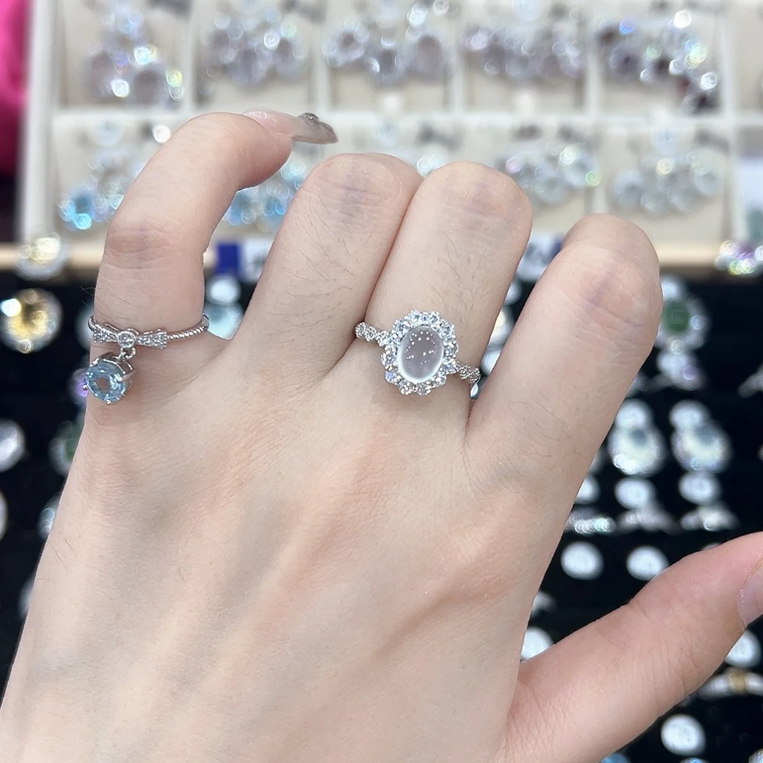 紫晶戒指银S925镶嵌