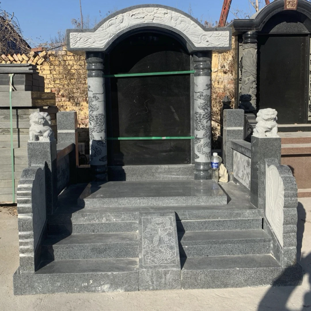 天然花岗岩石材雕刻刻字黑色板适用于农村户外