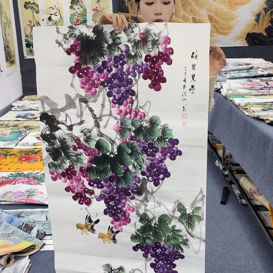 国国画作品小姐姐放漏…