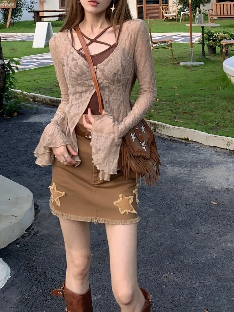 辣妹修身显瘦网红套装上衣链接（59~99）