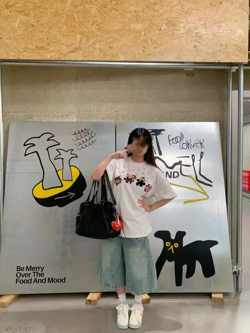 YD*原YD拼图魔术贴腊肠狗短袖，魔术贴部分有