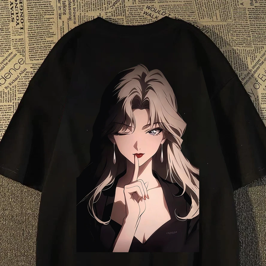 100%重磅纯棉短袖T恤男女同款潮流夏季休闲动漫宽松男士装半袖ZN6