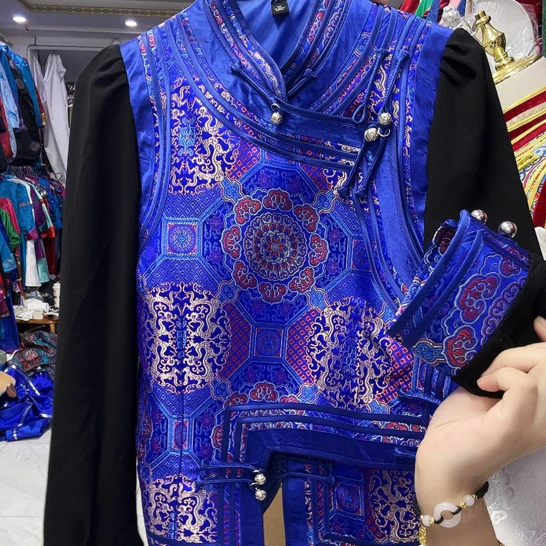 闪电购宝蓝色纱袖M