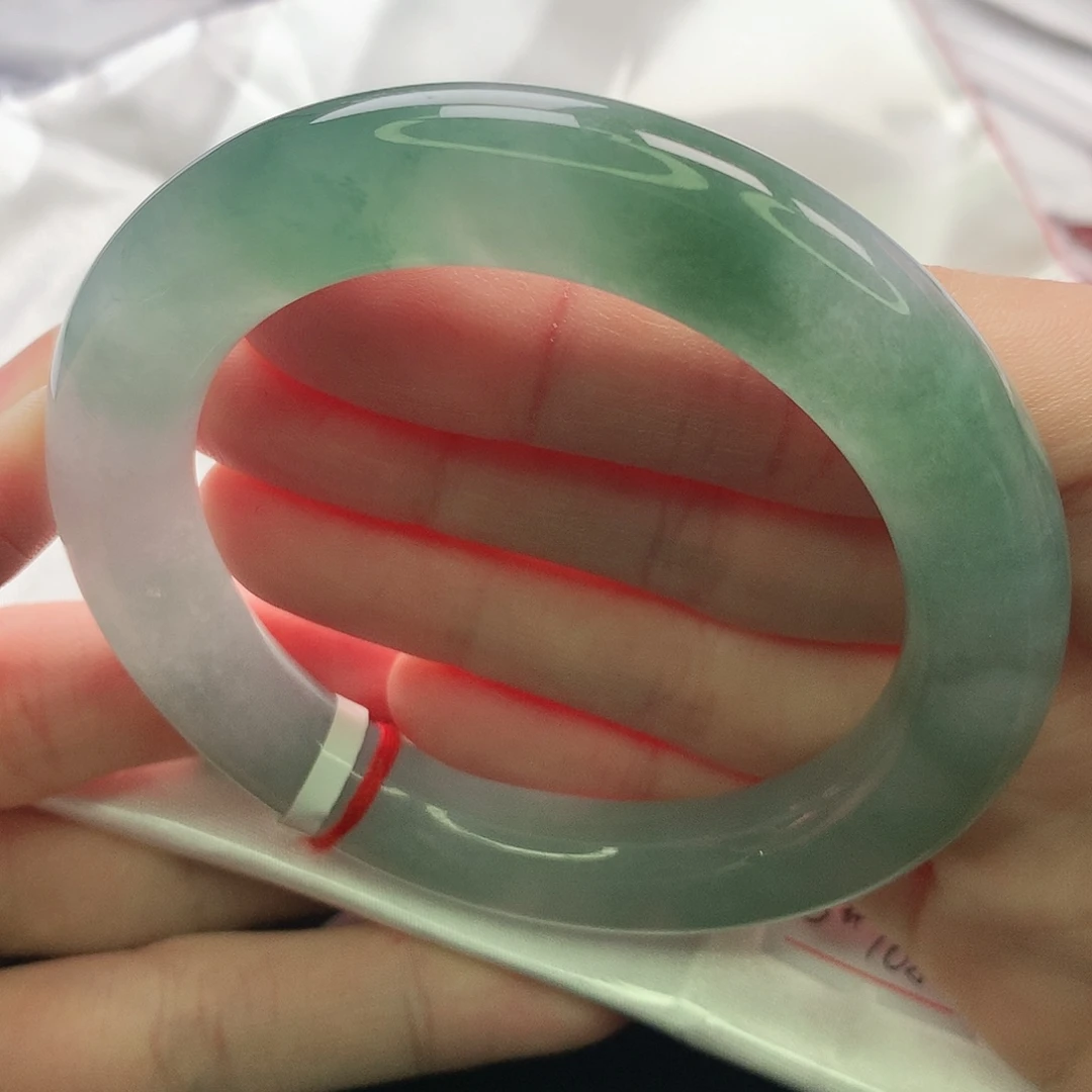 翡翠未镶嵌手镯缅甸5556胖圆